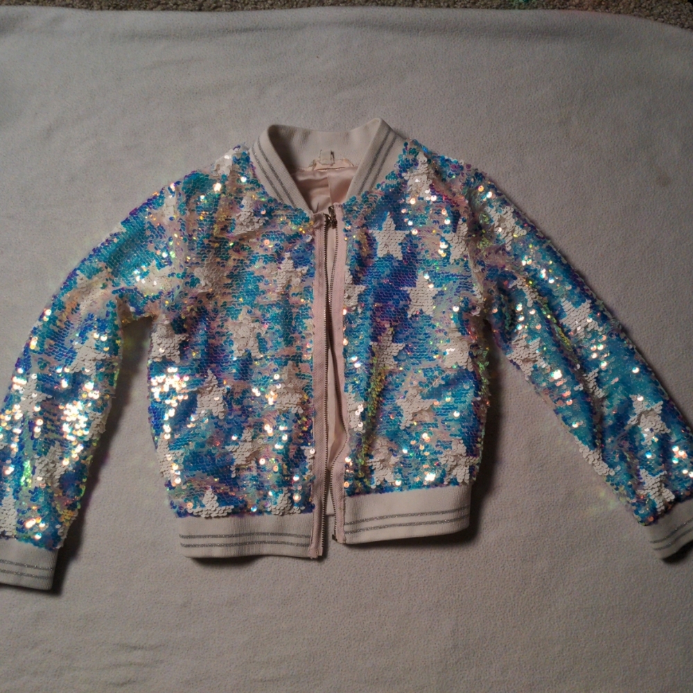 Girls Rainbow Star Sequins Jacket in size 6 by Truly Me Sara Sara